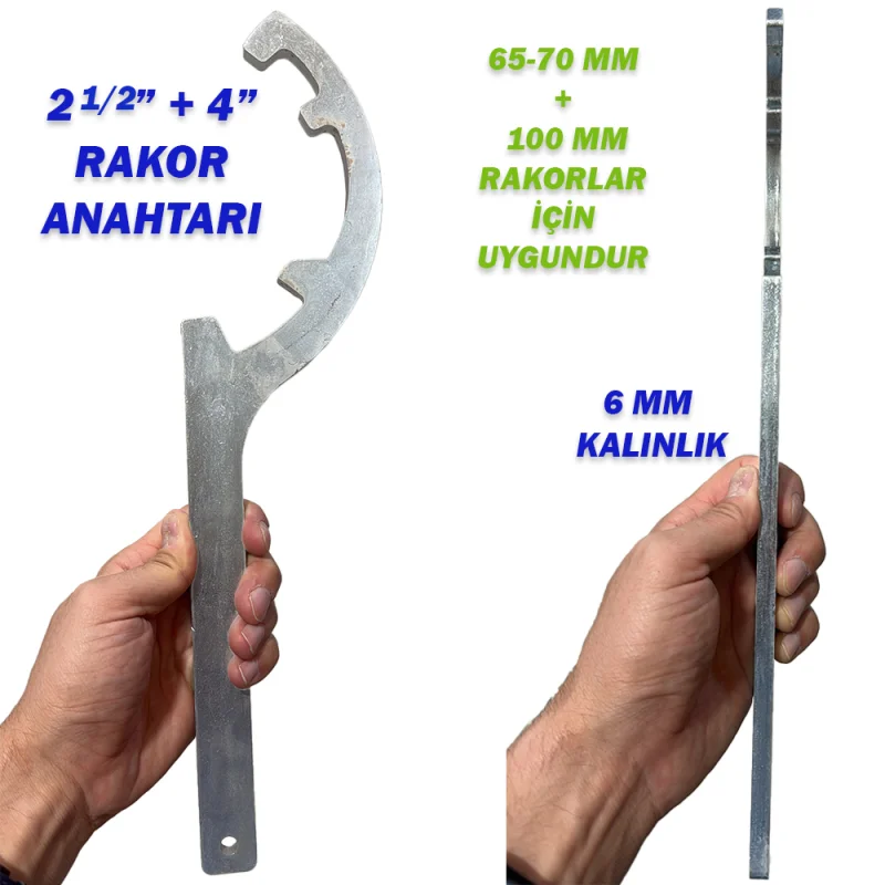 Yangın Hortumu Rakor Anahtarı 1" - 4" Tüm Ölçüler Rekor Anahtarı Alüminyum Döküm Malzeme