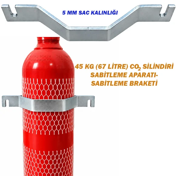 5MM Metal Braket- Gazlı Söndürme Sistemi İÇİN Silindir BRAKETİ-SİLİNDİR Kelepçesi