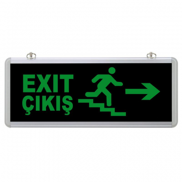 Çıkış/Exit Acil Yönlendirme Armatürü Sağ-Sol Merdivenli SG155